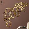 Hemtillbehör DIY Creative Decoration 3D Mirror Circle Wall Stickers
