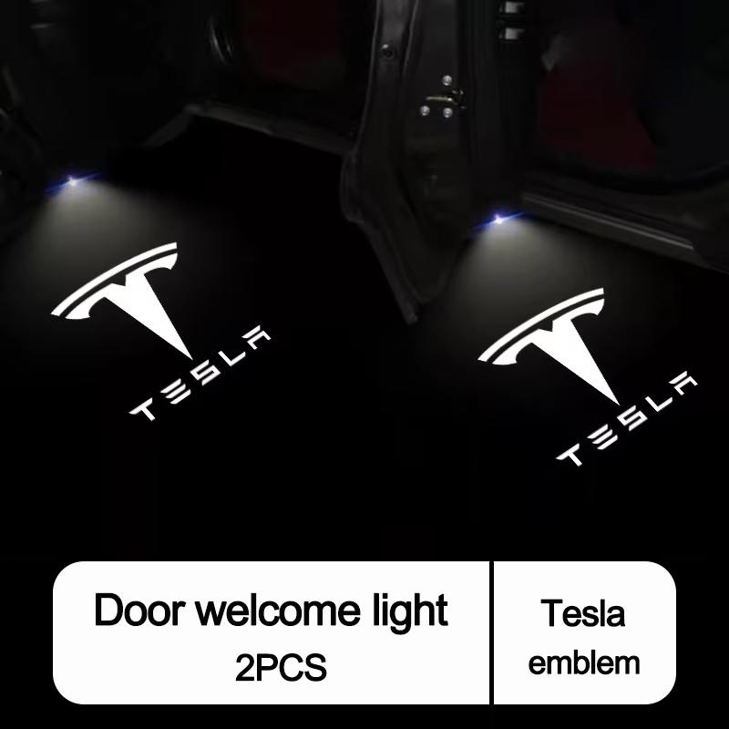 AAAIR1 Welcome Lights Door Light LED Modification Accessories Atmosphere Door Spotlight For Tesla Model 3/Y Model X S Cybertruck SpaceX