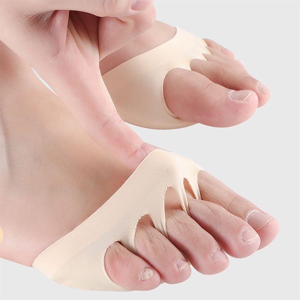 Women Socks Massaging Half Insoles Five Toes Forefoot Pads Toe Pad Insert