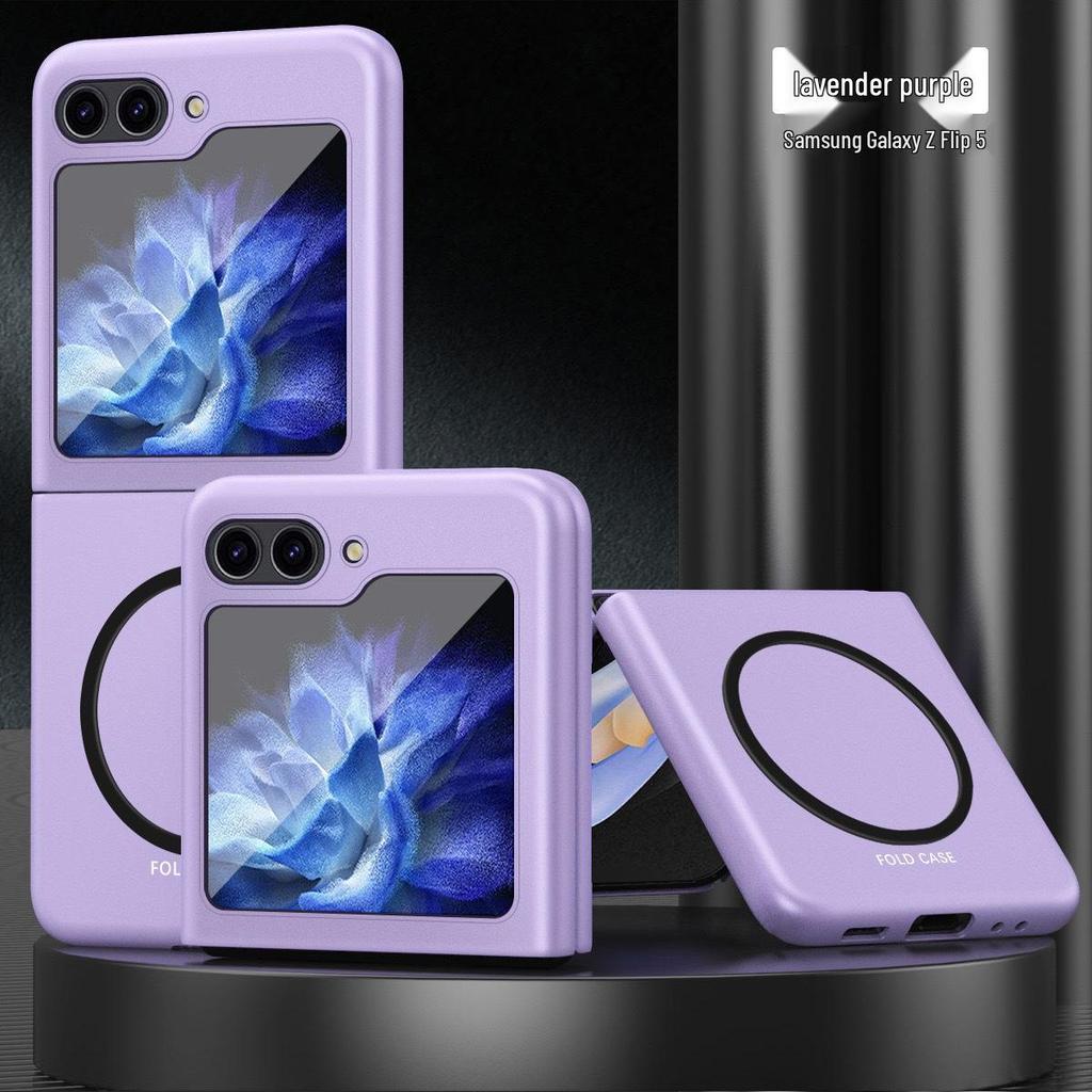 Ultra-Thin Skin-Feel Magnetic Ring Case for Samsung Z Flip7/6/5/4/3 Folding Phone