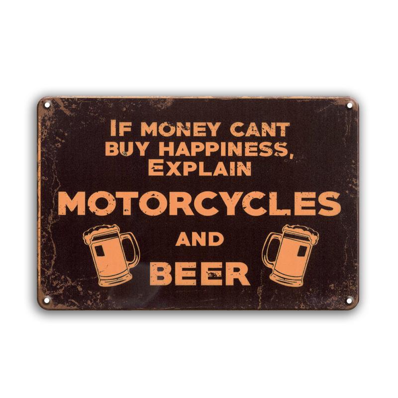 

Metal Tin Sign (), If Money Can t Buy Happiness, Explain Motorcycles And Beers Plaque Decor, Home Decor, Room Decor, Sence D 20x30cm（7.8x11.8inch）