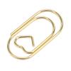 100pcs Paper Clips Portable Hrt Shape Rustproof Electroplated Metal Paperclips   Supplies