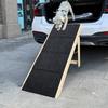 Foldable Wooden Pet Ramp Stair Non-slip Carpeted 2In1 Climbing Ladder Portable Steps for Injured Elderly Dog Cat Indoor Outdoor