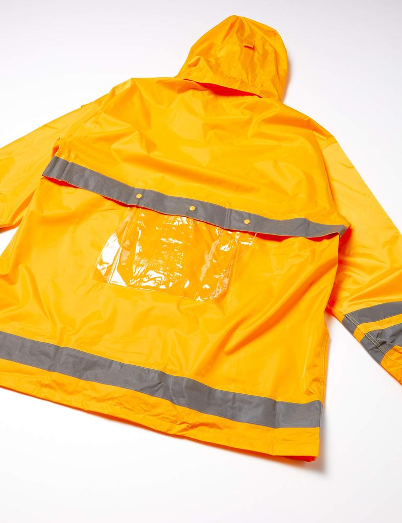 Rain Size for Safety and Construction Sites [Document] Men's High-Visibility Suit, Yellow, L,