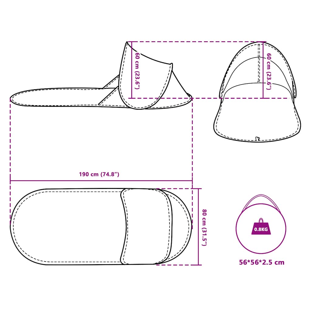 Pop Up Beach Tent Grey