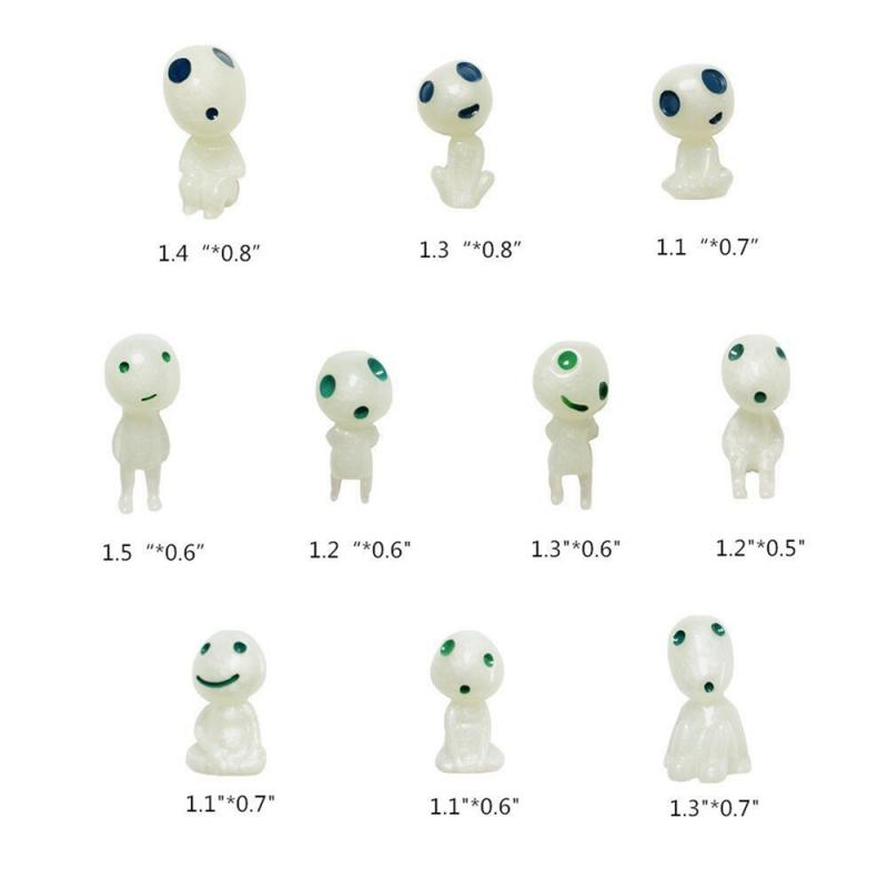 1-10pcs Micro-landscape Glow-in-the-dark Fairy Decoration Toy Modern Resin Crafts Cute Anime Alien Funny Fluorescent Decorations