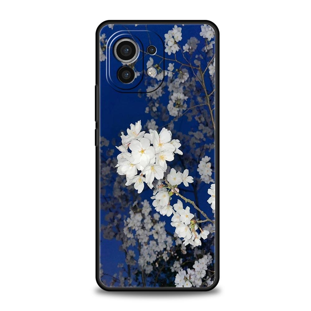 Flower Sea Pink Cherry Phone Case For Xiaomi Mi 17 15T 15 14 14T 13T 12T Pro 12 13 Lite 5G 11T Poco X6 X7 X5 Pro Soft Cover