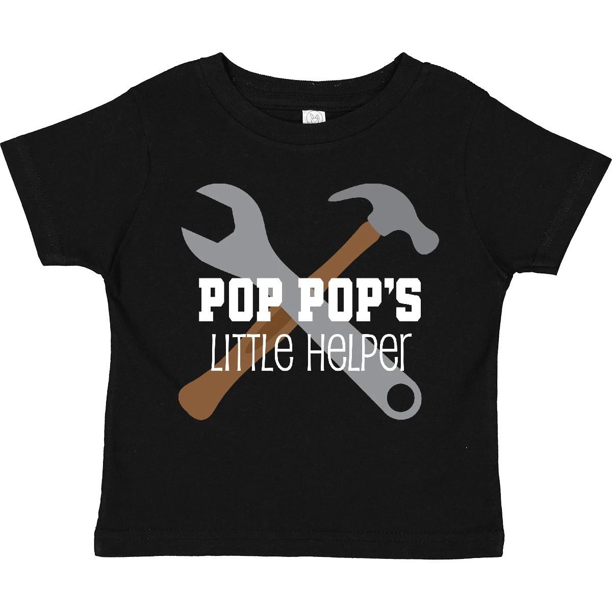 Inktastic PopPop Little Helper Toddler T-Shirt Pop Pops Grandson Grandkids Child 140