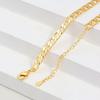 Light Luxury Fashion Jewelry Centimeter Custom Hot Sale Hip Hop  Gold Plated Flat Chain Cuban Chain Ladies Men's Necklace