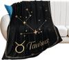 Twelve Zodiac Signs Patterns Printed Blanket for Sofa Bed Travel Camping Living Room Conditioning Blanket for All Seasons Gifts