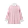 Kaslead New Arrival Women's Clothing Fashion Style Fashion Stripes Poplin Shirt Tops Vest 4661003