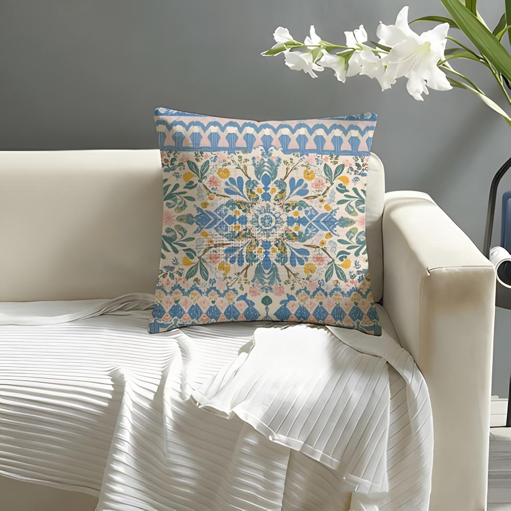 

Hot French Countryside Pillow Case Natural Linen Organic Fabric DoubleSided Printing Sofa Home Decor Cushion Cover 30X30cm