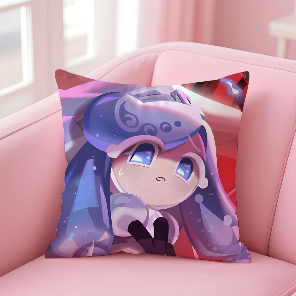 C-Cookie Run K-Kingdom Cushion Cover Home & Car Multi-Scene Pillow Cover - Reversible, Soft & Durable for Daily Use