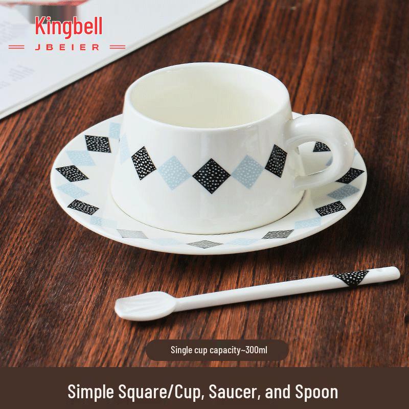 Jingbeier European Ceramic Coffee Cup and Saucer Set