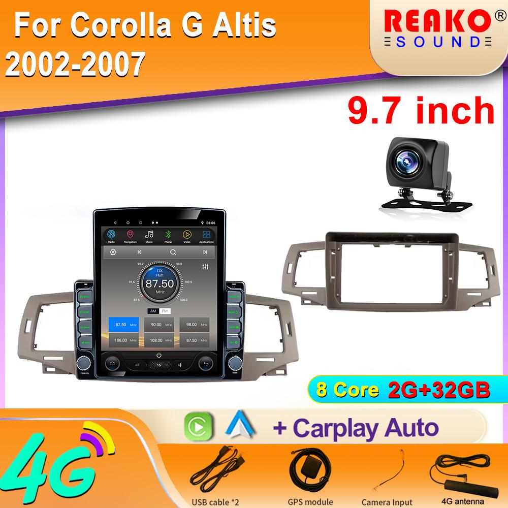 9.7" Vertical Style Tesla Screen Android Car Radio For Toyota Corolla G Alitis 9 E120 2002-2006 GPS Navigation Player