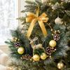 Plastic Holiday Wreath with Open-Center Shape and Top Bowknot Loop for a Vertical Christmas Presentation at Gatherings