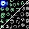 Nail Stickers Thin Self-adhesive UV Glowing Colorf CY-040