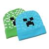 Novo gorro de malha jacquard quadrado de desenho animado Minecraft outono e inverno chapéu de lã quente para exterior Doudou chapéu para o frio
