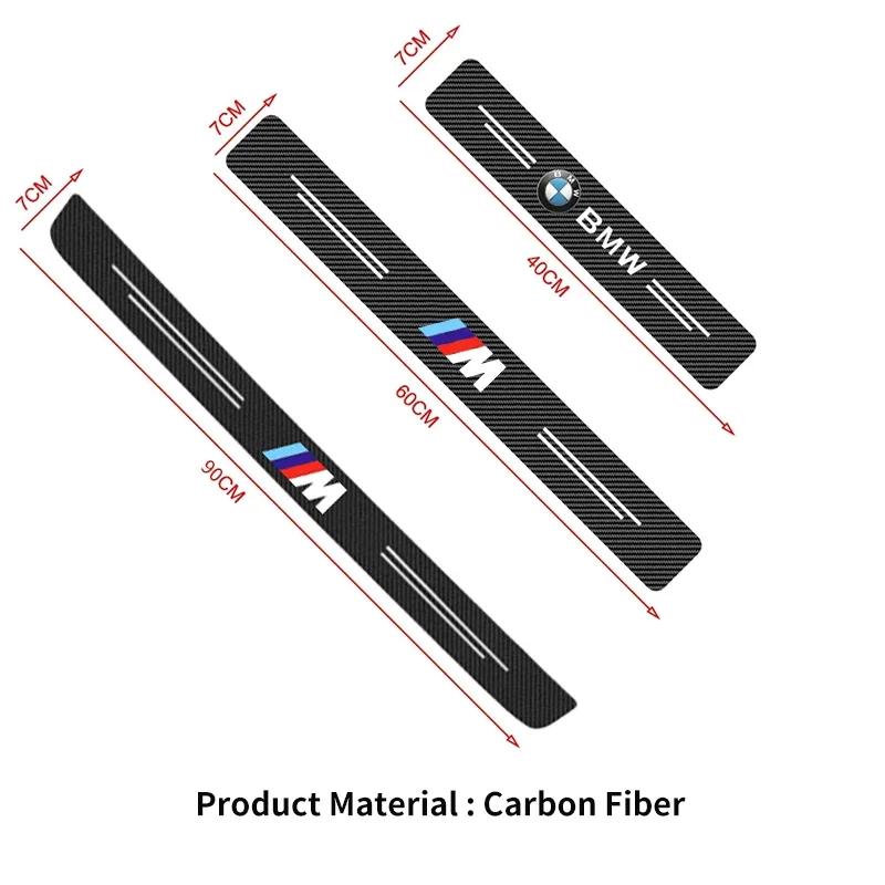 New Carbon Fiber Car Door Sill Protector Stickers For BMW M E46 E90 E60 F30 E39 F10 F20 E87 E36 F20 F30 X1 X3 X5 X7 1 2 3 5