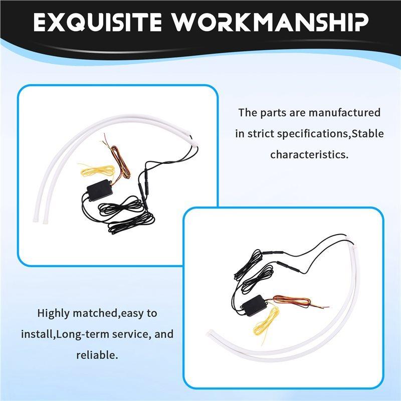 Car Led Strip Lights Sequential DRL Daytime Running Lights With Turn Signal Lamp App Control