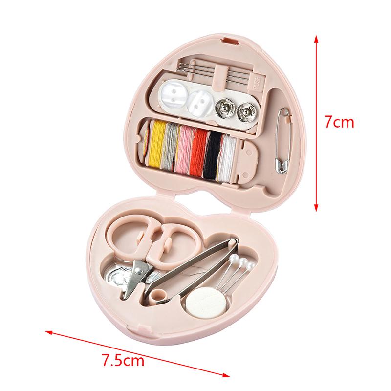 Portable Travel Mini Sewing Kit Buttons Pins Storage Boxes Handmade Diy Sewing Tools Scissor Thimble Needle Threads Box Set