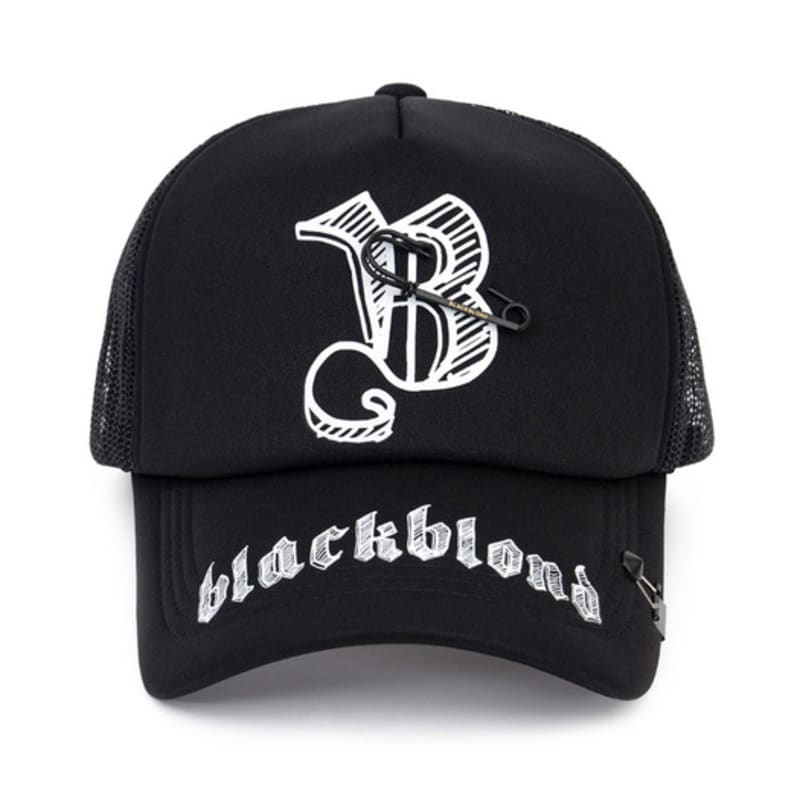 BLACKBLOND BBD Sketch Logo Trucker Mesh Cap (Black)