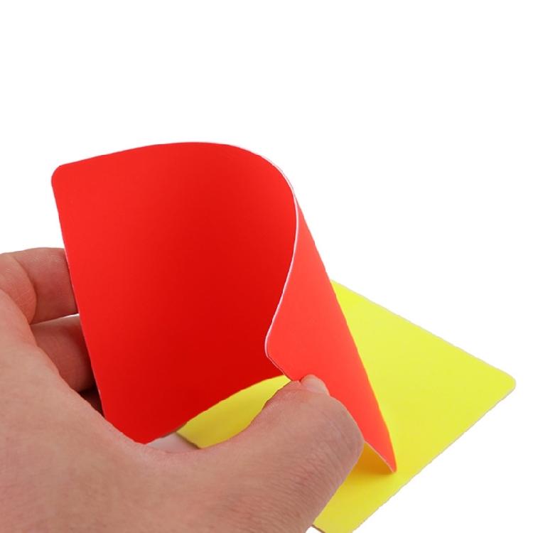 Redness Yellow Referee Penalty Cards Soccer Card Football Game Referee Card