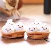 1 Stück weicher kleiner Brötchen-Schlüsselanhänger Kawaii flauschiger Xiaolongbao-Schlüsselanhänger Simulationsessen Cartoon Plüschanhänger Geburtstagsgeschenk