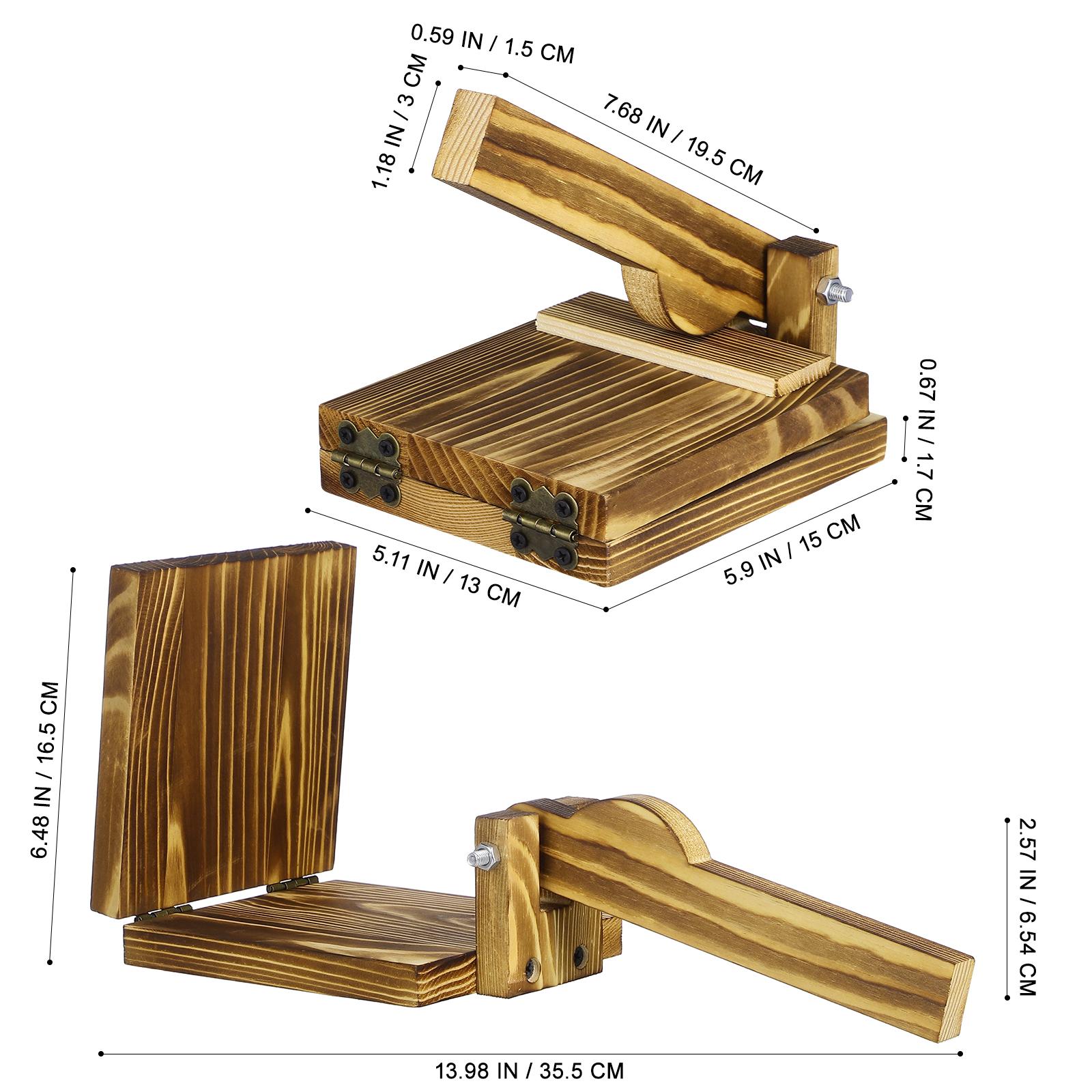 

1Pcs Simple Dumpling Making Tool Wooden Dough Presser Mold for Uniform Wrappers Safe Odorless Kitchen Pressing Gadget