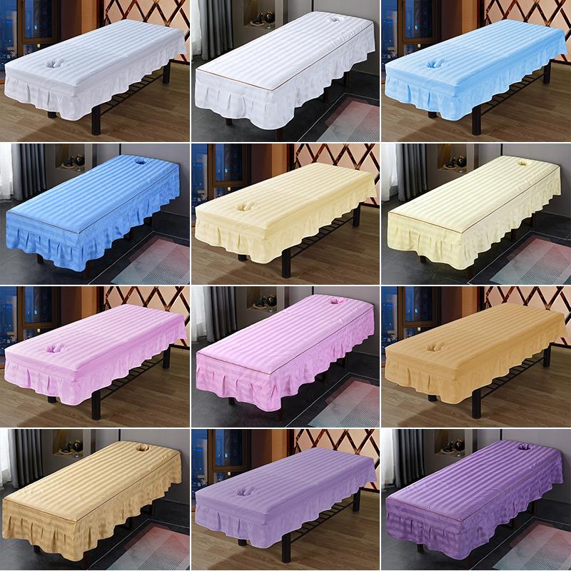 SPA Treatment Massage Table Bed Cover Physiotherapy Beauty Salon Mattress Sheet With Face Hole Bedspread Cover Bed Sheet