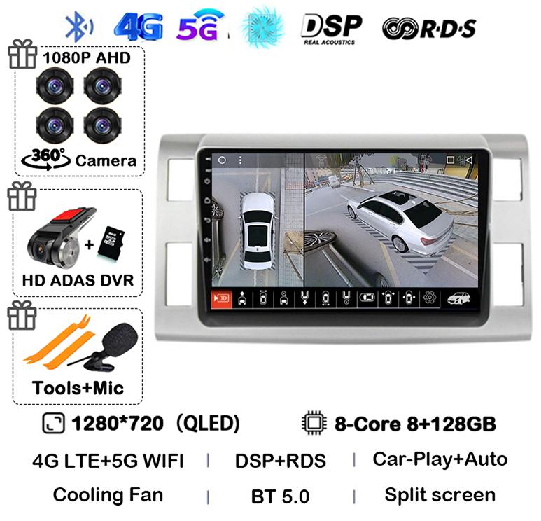 Android 14 Auto Carplay Car Radio For Toyota Previa 3 III XR50 Estima 2006-2019 Multimedia Navi GPS Player Stereo Head Unit DSP