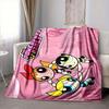 1Pc Powerpuff Girls Adventure Flannel Blanket, Soft And Comfortable, Casual Warm, Camping Travel, Christmas, Halloween Xmas Gift Y1956
