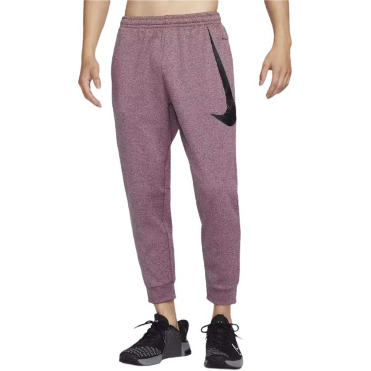

Nike Therma-Fit Stylish Versatile Fleece Knit Sports Pants Men Bottoms Burgundy FZ1075-652 XL