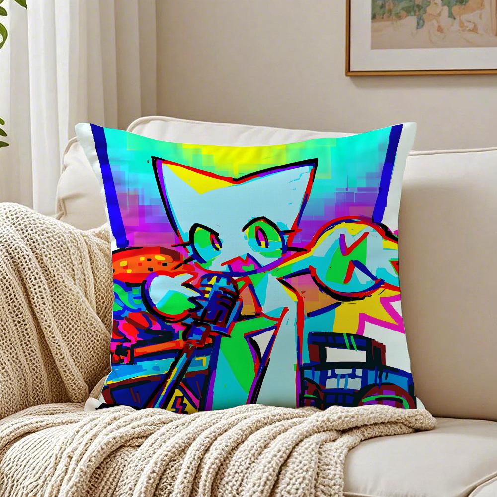 Music Band Ffemtanyl Cushion Cover Plush Decorative Pillow Case With Hidden Zipper Cutecore Room Decor For Home