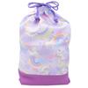 Gym Bag for Drawstring Travel Pouch with Suitable for Elementary and Made in Simple Floral Print with L [miwaki] Girls, Bag, Gusset, School,