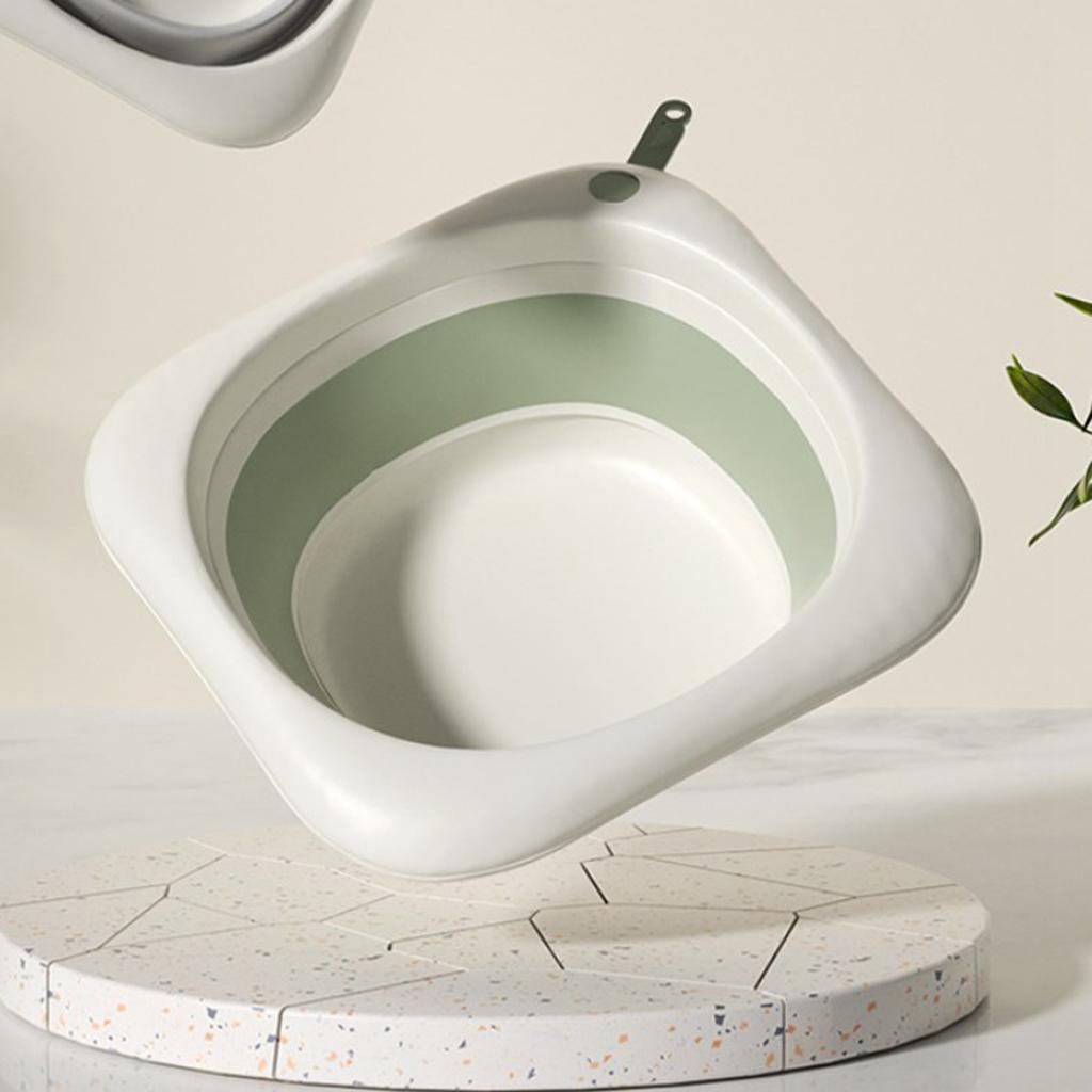 Folding Face Basin Plastic Collapsible Dishpan Baby Tub Multifunctional Wash Basin for Home Camping Travel