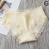 4 PCS Women's Lace Solid Color Threaded Underwear Female Mid-Waist Soft  Lingerie Girl Lingerie Sexy Panties
