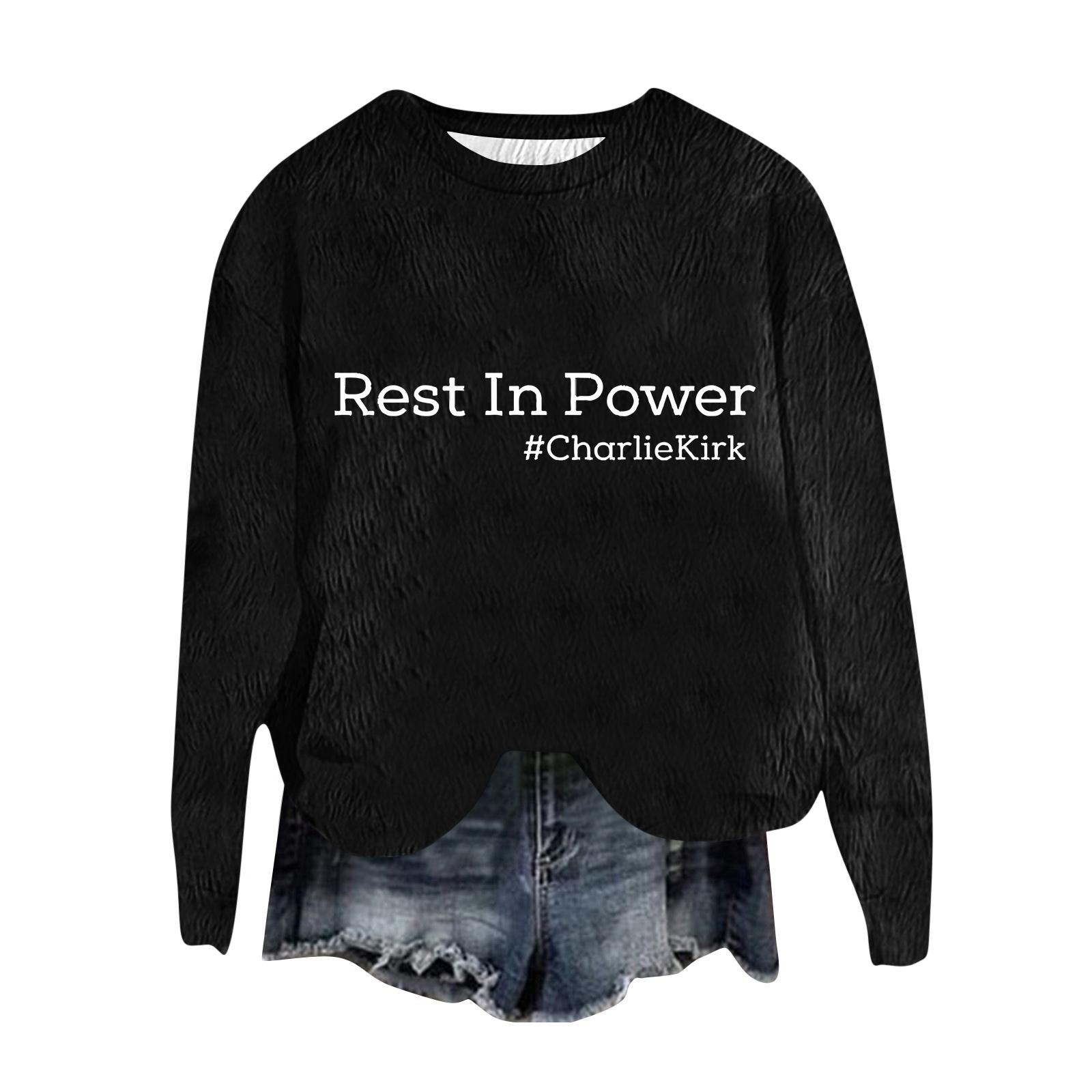 

Женский модный пуловер с круглым вырезом, футболка с длинным рукавом, с принтом M чёрный