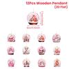 24pcs Christmas Wooden Pendants Snowman Elk Xmas Tree Hanging Ornament 2025 Noel Navidad Decorations for Home New Year Gift 2026