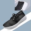 Women Summer Solid Color Soft Sole Anti Slip All Match Casual Large Size Flat Breathable Mesh Sports Shoes