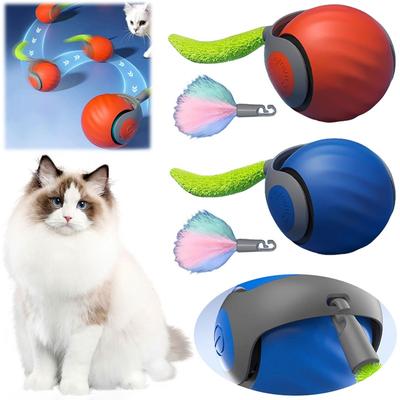 Automatisches bewegliches Katzenspielzeug Ball Intelligente Katzenspielzeuge USB wiederaufladbar Intelligente Katzenspielzeuge Ball Schnelles Schwanz-Katzenspielzeug Katzen Interaktive Ballspielzeuge