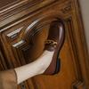 Neue Mode Aus Echtem Leder Frauen Schuhe Casual Slip -On Loafers Karree Plattform Schuhe Schuhe Frau Zapatos De Mujer Frauen