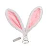 Plush Hare Ear Easter Tree Decoration with String Light For Tabletop Window Festival Halloween Party Decoration