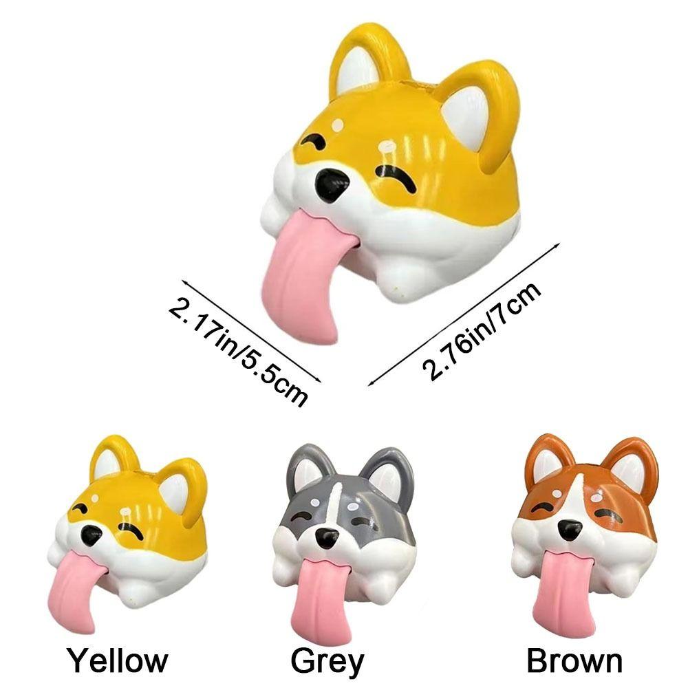 Cartoon Corgi Funny Figurine Plastic Corgi Car Pendant Creative Dog-Shaped Pendant  Gift