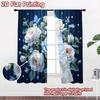 2D flat Photography Backdrop Popular Background cloth Butterfly and Blue Roses 100% Polyester Anniversary for Holiday party