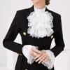 Elegantes Abnehmbares Rüschenspitzen-Jabot-Halsband und Falsche Ärmelmanschetten-Set für Mittelalterkostüm und Historische Veranstaltung