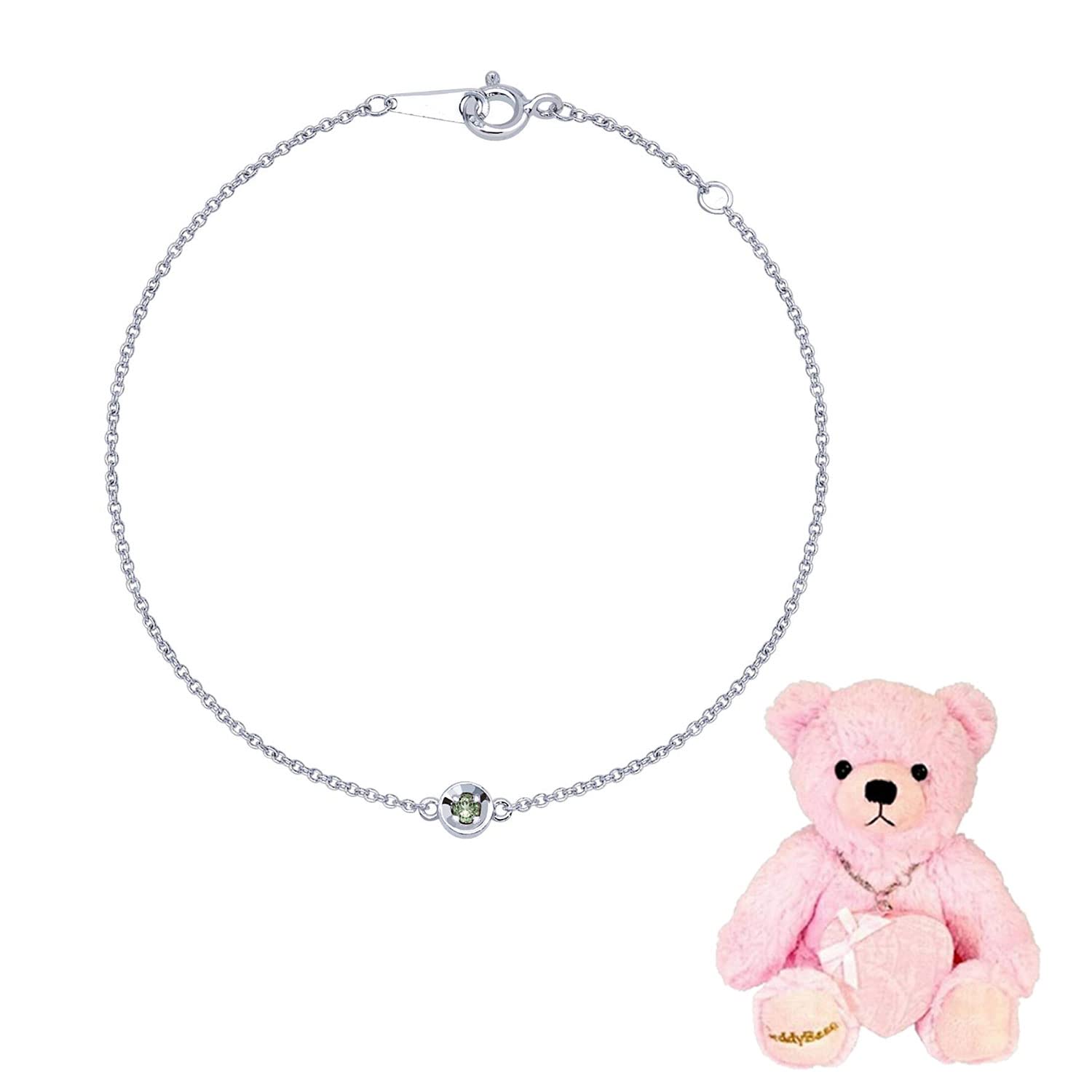

Bracelet 1 Birthstone Teddy Bear Emerald Pink Bear [Sears] (May) b6129-tdt-01-p05
