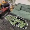 VIKAMA Jungenzimmer Dekoration: Teppichform, Bodenkissen, Autoenthusiast, Junge Geschenk, Heimdekoration, Kopfteilpolster, Weiches Fell