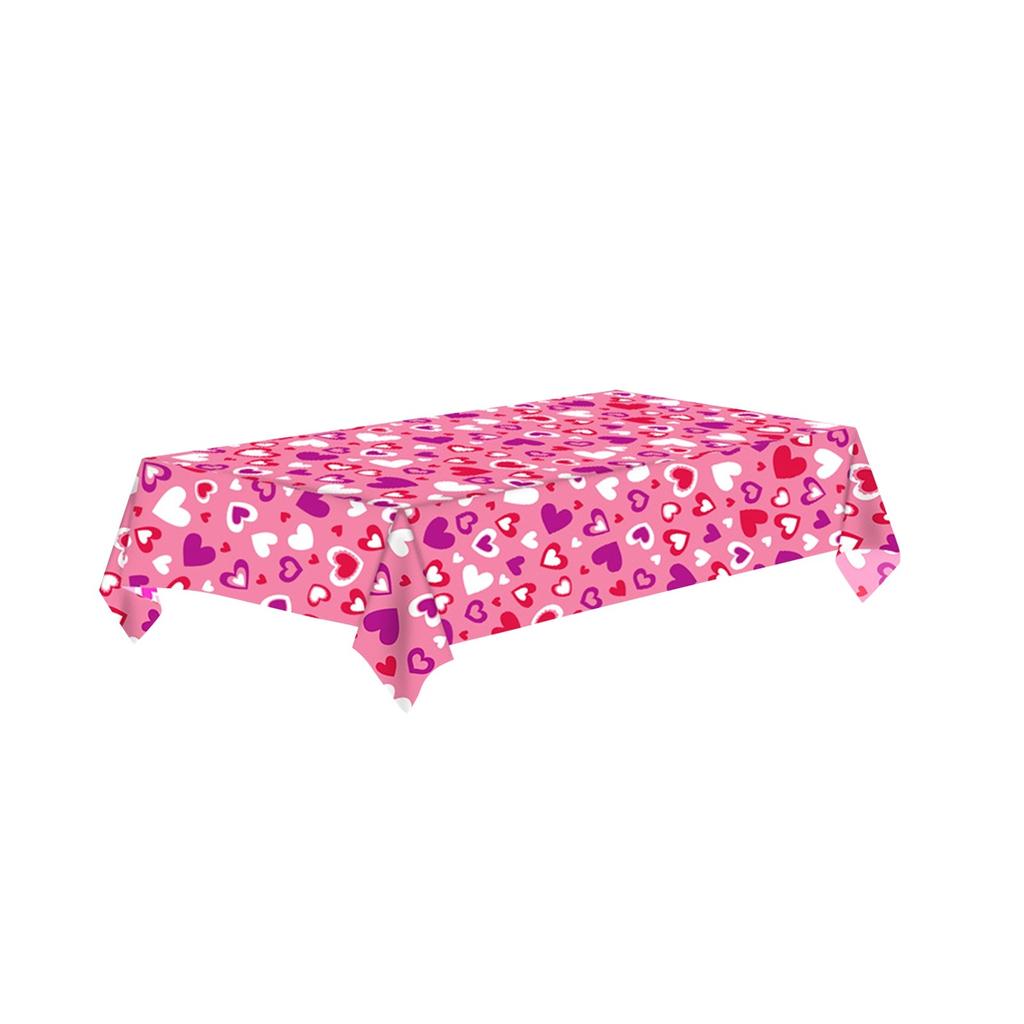 Valentine's Day Love Print Disposable Tablecloth Festival Party Decoration