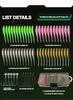 51-Piece Forktail Soft Bait Kit 6cm Including Lead Head Hooks Crank Hooks and 5-Compartment Bait Storage Box for Fishing Tackle Set